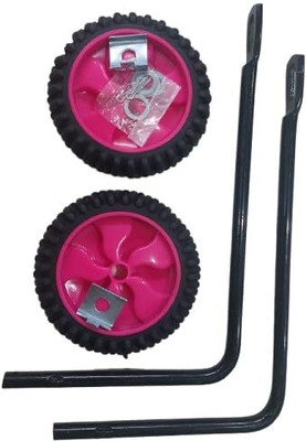Gcw Mountain Bike Wheel(Front and Rear Pack of Cycle Side Supporter Wheel Set for 26 inch (Pink, 26 x 1.75/2.125/2.35/2.40))