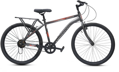 TUNGSTEN ATOM SINGLE SPEED 26 T (inch) Mountain Cycle(Single Speed, Grey, Red, Only Front Suspension)