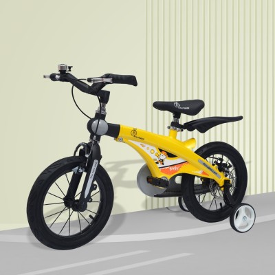R for Rabbit Tiny Toes Jazz Kids Bicycle 14'' Adjustable Handlebar,Ideal for Age 3 to 5 Years 14 T Road Cycle(Single Speed, Yellow)