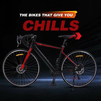 Plutus Colatino Alloy Hybrid Cycle with Dual Disc Brake, Multi Speed (Black-Red) 700C T Hybrid Cycle/City Bike