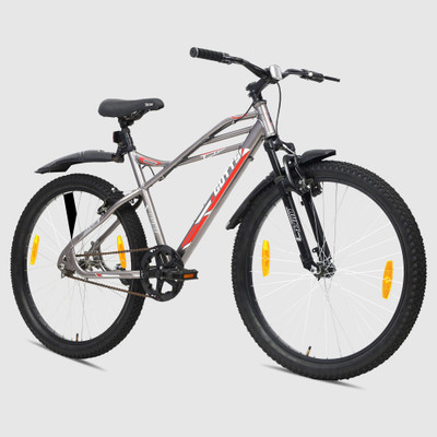 Buke Guts 26T Bicycle Frame Size: 17.5 Inch,Wheel Size: 26 Inch, Mountain Cycle 28 T (inch) Mountain Cycle(Single Speed, Grey, Only Front Suspension)
