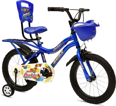 AVON COKKIE 16T Kids Cycle for 5 to 8 Year age with Back Rest & Training Wheel 16 T (inch) Road Cycle(Single Speed, Blue, Rigid)