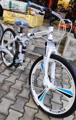 HouseOfCommon BEE 26 T (inch) Folding Bikes/Folding Cycle(21 Gear, White, Orange, Blue, Dual Suspension)