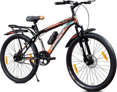 LEADER Beast 26T IBC Premium Cycle for Men with Front Suspension & Dual Disc Brakes 26 T (inch) Mountain Cycle(Single Speed, Black, Rigid)