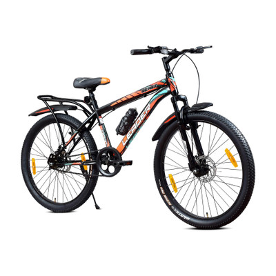 LEADER Beast 26T IBC Premium Cycle for Men with Front Suspension & Dual Disc Brakes 26 T (inch) Mountain Cycle(Single Speed, Black, Rigid)