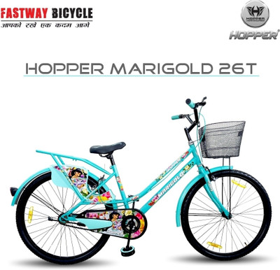 Fastway Bicycle HOPPER MARYGOLD 26T LADY BIKE 26 T (inch) Road Cycle(Single Speed, Green, Rigid)