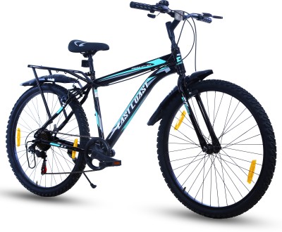EAST COAST Premium City Bike/cycle 26t with Inbuilt Carrier ( 7 SPEED ) 26 T Road Cycle(7 Gear, Black)