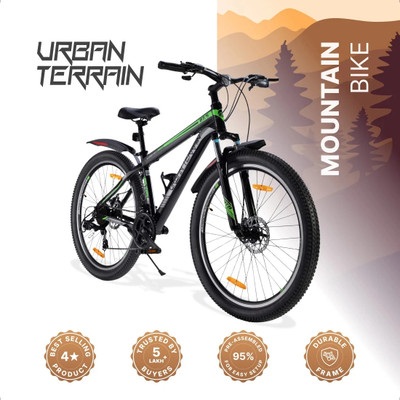 Urban Terrain UT3001A27.5 Alloy MTB Cycles Shimano Geared for Men with Dual Disc Brake 27.5 T (inch) Road Cycle(21 Gear, Multicolor, Only Front Suspension)