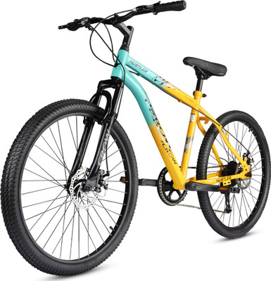 Crow HUSTLER 7 SPEED | DUAL DISC | FRONT SUSPENSION | FULLY FITTED 26 T (inch) Mountain Cycle(7 Gear, Multicolor, Only Front Suspension)