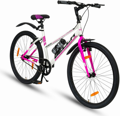 VESCO Bella 26T Pink Bicycle for Adults Girls & Women 26 T (inch) Hybrid Cycle/City Bike(Single Speed, Pink, Rigid)