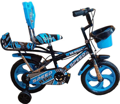 NEXOVA 14T LITTLE SPEED DOUBLE GADDI PRO (SKY-BLUE) FOR 3 TO 4 YEARS KIDS 14 T (inch) BMX Cycle(Single Speed, Blue, Rigid)