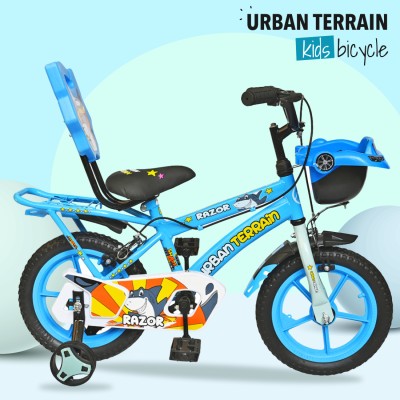 Urban Terrain Razor Cycles for Boys/Girls Kids Age 2 to 5 Comes with Training Wheel 14 T Hybrid Cycle/City Bike(Single Speed, Blue, Rigid)