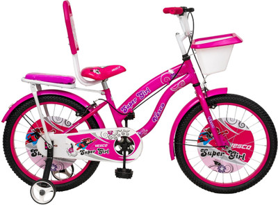 VESCO Super Girl 20T Pink Kids with Balance Wheel 20 T (inch) BMX Cycle(Single Speed, Pink, Rigid)