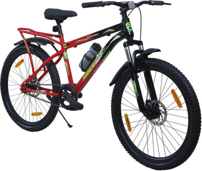ritikbikes RIDER BOY PRO 26t inchi 24 T (inch) Mountain Cycle(Single Speed, Green, Multicolor, Front Rigid & Rear Suspension)