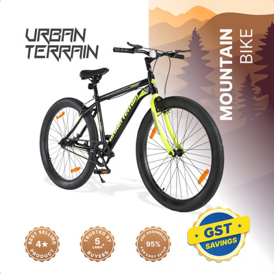 Urban Terrain Galaxy 26T High Performance MTB Cycles For Men With Complete Accessories 26 T (inch) Road Cycle(Single Speed, Green, Rigid)