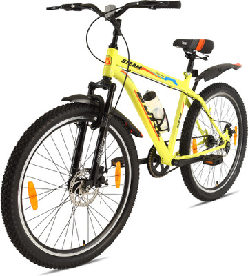 AVON STEAM 26T MTB Cycle for Men & Boys with Dual Disc Brakes & Double Wall Alloy Rim 26 T (inch) Mountain Cycle(Single Speed, Green, Only Front Suspension)