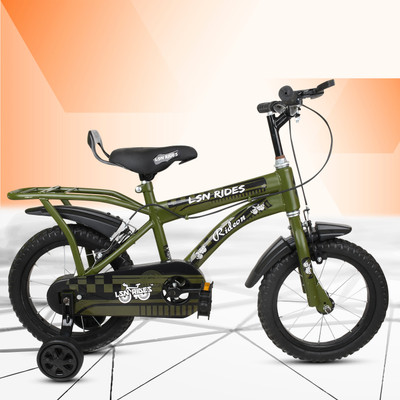 HouseOfCommon 14T M-RIM RIDEON ARMY BICYCLE FOR 2-5 YEARS KIDS 14 T (inch) Road Cycle(Single Speed, Green, Rigid)