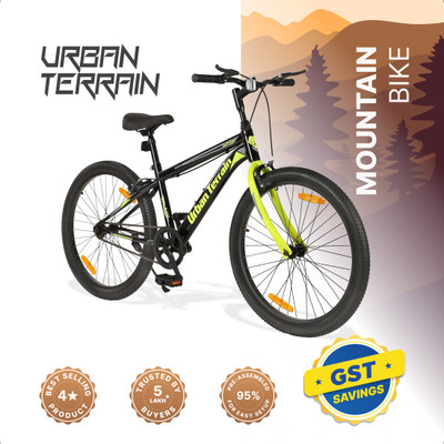 Urban Terrain Galaxy 24T High Performance MTB Cycles For Men With Complete Accessories 24 T (inch) Road Cycle(Single Speed, Black, Rigid)