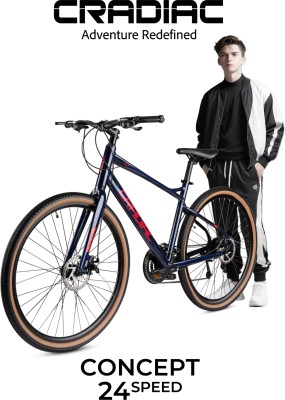 CRADIAC CONCEPT 24 SPEED 700C T Hybrid Cycle/City Bike(24 Gear, Blue, Rigid)