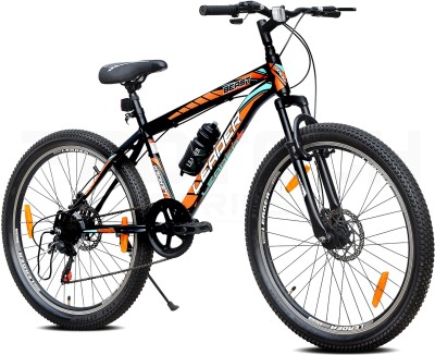 LEADER Beast 24T MultiSpeed (21 Speed) Mountain Bike with FS & DD Brake 24 T Hybrid Cycle/City Bike(21 Gear, Black)