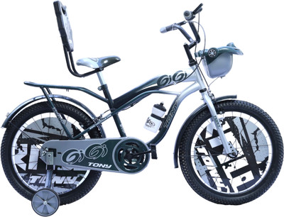 RAW TONY Sports Gigi with Training Wheels 20T BMX cycle 7 Years to 10 Years for kids 20 T (inch) Road Cycle(Single Speed, Grey, Rigid)