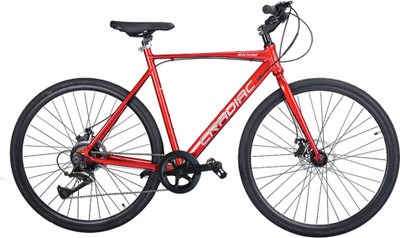 CRADIAC MACHINE X 8 SPEED| 6061 ALLOY | sHIMANO HYDRAULLIC BRAKE 700C T (inch) Hybrid Cycle/City Bike(8 Gear, Red, Only Front Suspension)