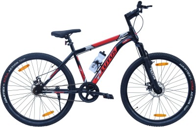 PLUTUS PL-100 Bicycle for Boys & Girls 9 to 15, Dual Disc Brake and Front Suspension 26 T Mountain Cycle(Single Speed, Red, Only Front Suspension)