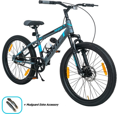 VESCO-Drift-24T-Bicycle-Big-Kids-Boys-Girls-9-to-15-age-24-T-Mountain-Cycle-Single-Speed-Grey-Only-Front-Suspension