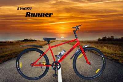 scpl Runner 26 T (inch) BMX Cycle(Single Speed, Red, Rigid)