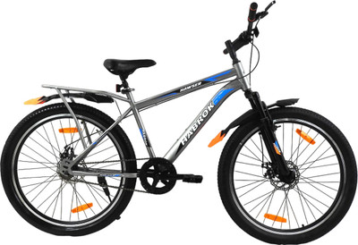habrok bikes HAWSER-26T 26 T (inch) Mountain Cycle(Single Speed, Grey, Only Front Suspension)