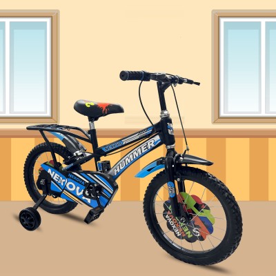 BYKING Premium Quality 16T Cycle For Kids with Training Wheels 16 T Road Cycle(Single Speed, Blue, Rigid)