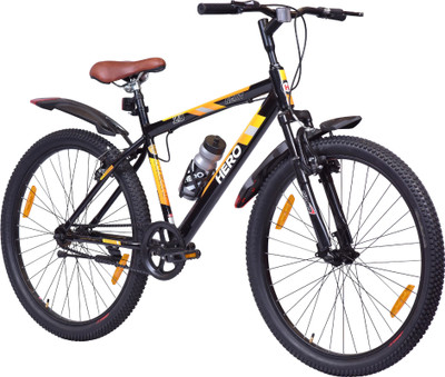 HERO EC NEXT 26T SPORTS FS VB BK OR SKD ALFA 26 T (inch) Mountain Cycle(Single Speed, Black, Orange, Only Front Suspension)