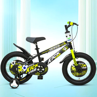 VESCO KICK PRO 16-T for Kids Bicycles Boys & Girls age 4 to 6 Year 16 T (inch) BMX Cycle(Single Speed, Green, Rigid)