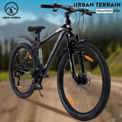 Urban Terrain UT1000S26 GREY Mountain Bike with Cycling Event & Ride Tracking App 26 T Road Cycle(21 Gear, Grey)