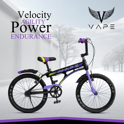 Goal VAPE 20 INCH IMPORTED|WATER DECAL PAINT|THREADLESS FORK FITTING|1OAK IN INDIA 20 T (inch) BMX Cycle(Single Speed, Purple, Rigid)