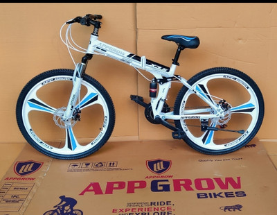 Appgrow Folding cycle 26T 21speed DDB for 12+ years (unisex) 26 T (inch) Folding Bikes/Folding Cycle(21 Gear, White, Dual Suspension)