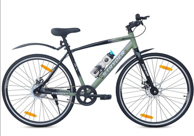 tata stryder Jungle Cruise Hybrid Cycle with Extra Slim Tyres with Dual disc Brakes 26 T (inch) Hybrid Cycle/City Bike(Single Speed, Green, Black, Rigid)