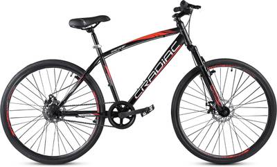 CRADIAC DISCOVER PRO RED SINGLE SPEED 700C T Hybrid Cycle/City Bike  (Single Speed, Black)