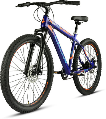 Crow WOLF SINGLE | FULLY FITTED | NON-GEARED | MTB | FRONT SUSPENSION | DUAL DISC 27.5 T (inch) Mountain Cycle(Single Speed, Blue, Only Front Suspension)