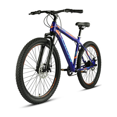 Crow WOLF SINGLE SPEED|FRONT SUSPENSION|DUAL DISC 27.5 T (inch) Mountain Cycle(Single Speed, Blue, Only Front Suspension)
