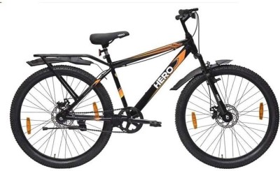 RRTRADING Hero Next 26T Bicycle, Dual Disc Brakes, Front Suspension for 12+ Years (Unisex) 26 T Mountain Cycle(Single Speed, Black)