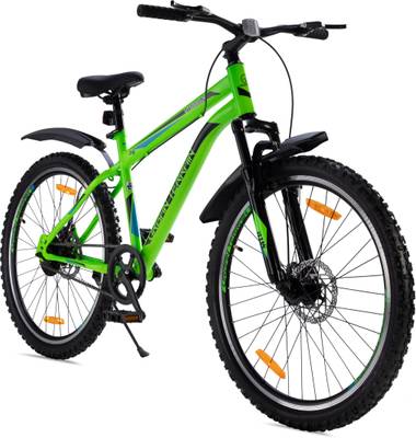 Urban Terrain BOLT UT5000S26 Steel MTB-Disc Brakes, Free Installation &amp; OneFitPlus App Tracking 26 T Mountain Cycle  (Single Speed, Green)