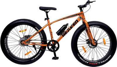 HI RACE JAGUAR FATBIKE 26 inch 26 T (inch) Fat Tyre Cycle(Single Speed, Gold, Only Front Suspension)
