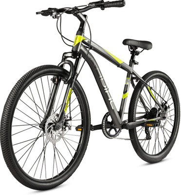 CRADIAC HUSTLER 7 Speed | Fully Fitted | Suspension | Dual Disc 26 T (inch) Mountain Cycle(7 Gear, Grey, Only Front Suspension)