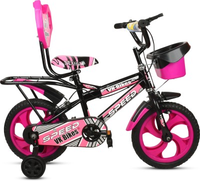 VK-BIKES-BICYCLE-14T-SPEED-EDITION-PINK-FOR-2-TO-4-YEAR-KIDS-BABY-14-T-BMX-Cycle-Single-Speed-Pink-Rigid