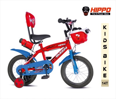 HippoBikes Buddy Kids Cycle 14T 14 T Road Cycle(Single Speed, Red, Blue)