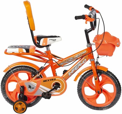 SPEED BIRD 14-T Robust Double Seat Kids Bicycle for Boys and Girl - Age Group 2-6 (Pink ) 14 T BMX Cycle(Single Speed, Orange)