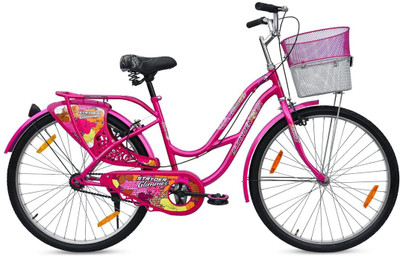 tata stryder Ladies Glimmer Cycle 26 T (inch) Roadster Cycle(Single Speed, Pink, Rigid)