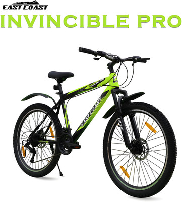 EAST COAST INVINCIBLE PRO 21 SPEED /Hardtail 26 T Mountain 21 Gear Green 26 T (inch) Mountain Cycle(21 Gear, Green, Only Front Suspension)