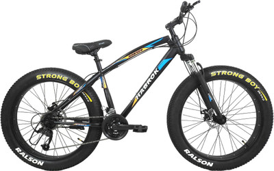 habrok bikes FB-MS 26 T (inch) Fat Tyre Cycle(21 Gear, Black, Only Front Suspension)